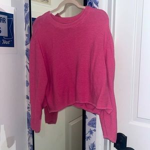 Cotton On Pink cropped sweater oversized fit